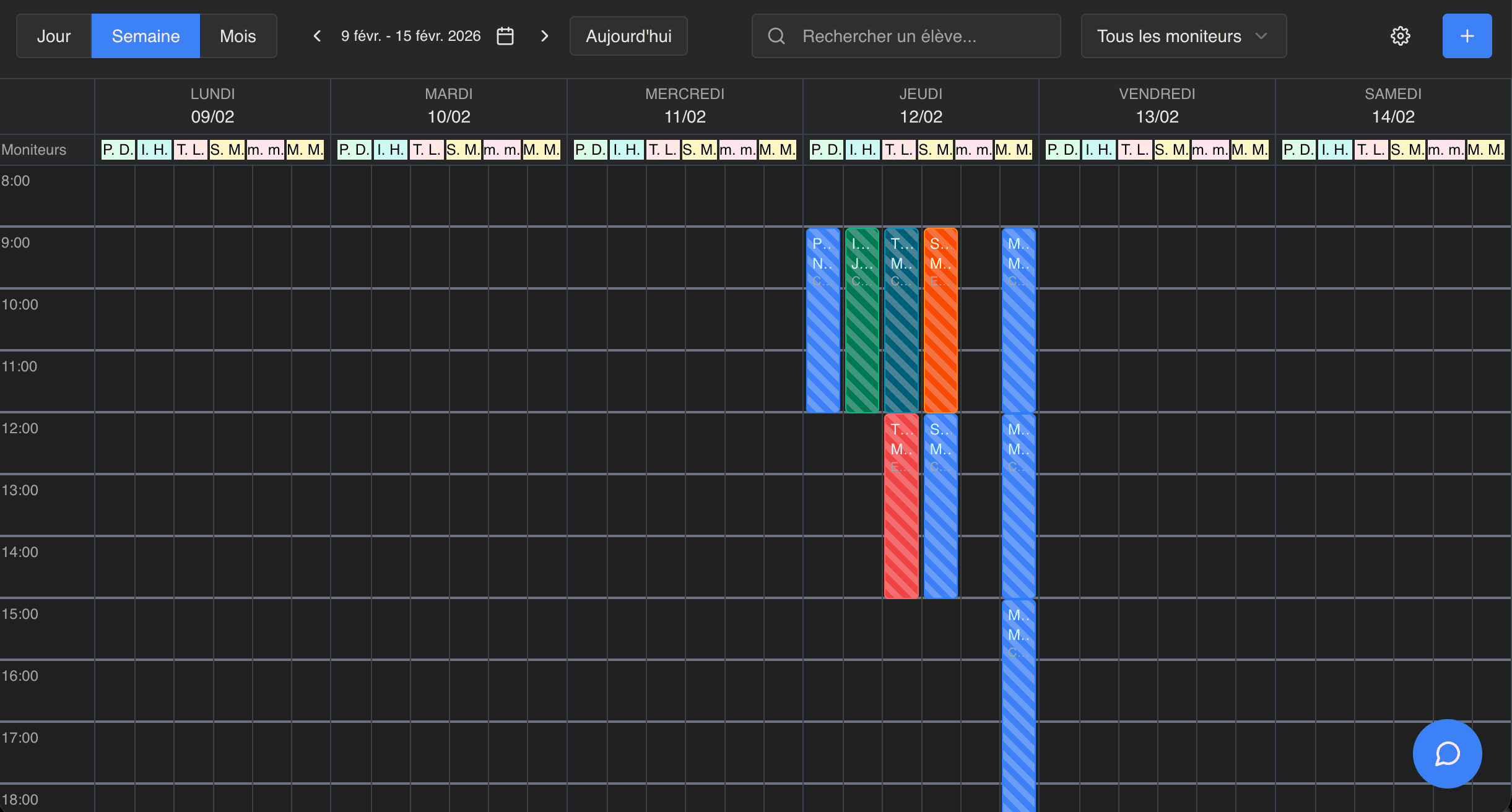 Planning AutoSoft - gestion planning moniteurs